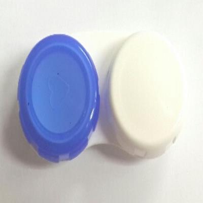 ESTUCHE P/LENTE DE CONTACTO TAPA AZUL Y BLANCA